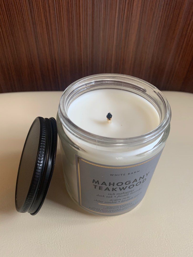Bbw Mahogany Teakwood Wick Candle Furniture Home Living Home