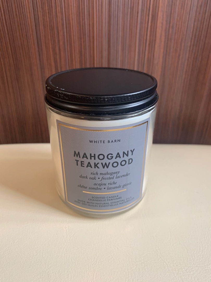Bbw Mahogany Teakwood Wick Candle Furniture Home Living Home