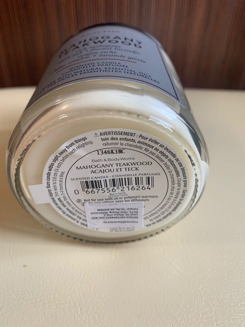 Bbw Mahogany Teakwood Wick Candle Furniture Home Living Home