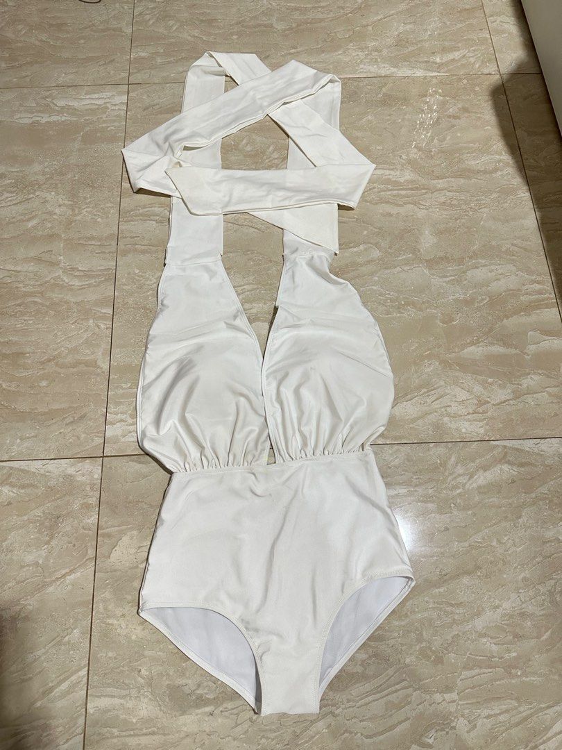 Swimwear Baju Renang Bikini White Fesyen Wanita Pakaian Wanita