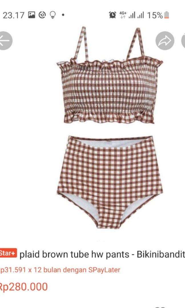 Two Piece Bikini Swimsuit Bikini Set Baju Renang Pantai Cantik