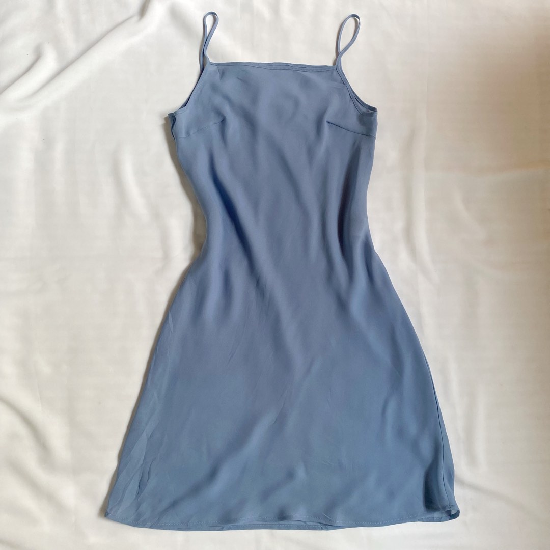 Basic Lingerie Sleepwear Baju Tidur Baby Blue Fesyen Wanita Pakaian