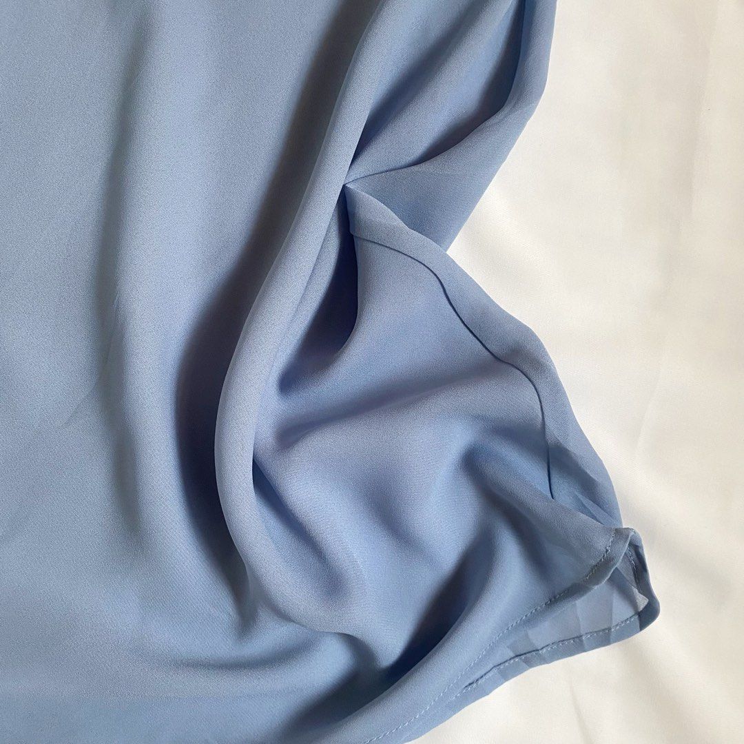 Basic Lingerie Sleepwear Baju Tidur Baby Blue Fesyen Wanita Pakaian
