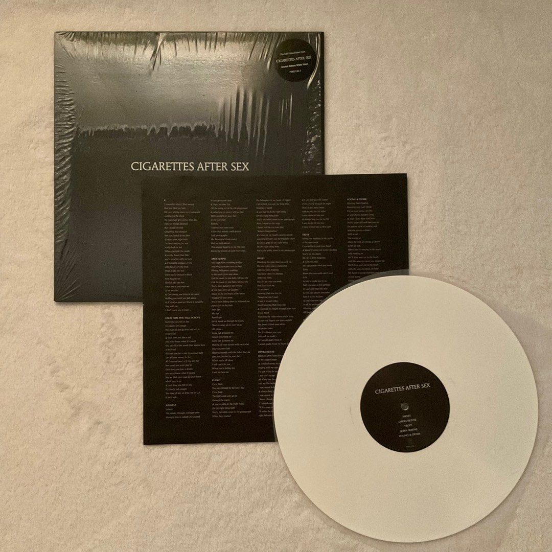 On Hand Cigarettes After Sex Cigarettes After Sex White Vinyl Lp