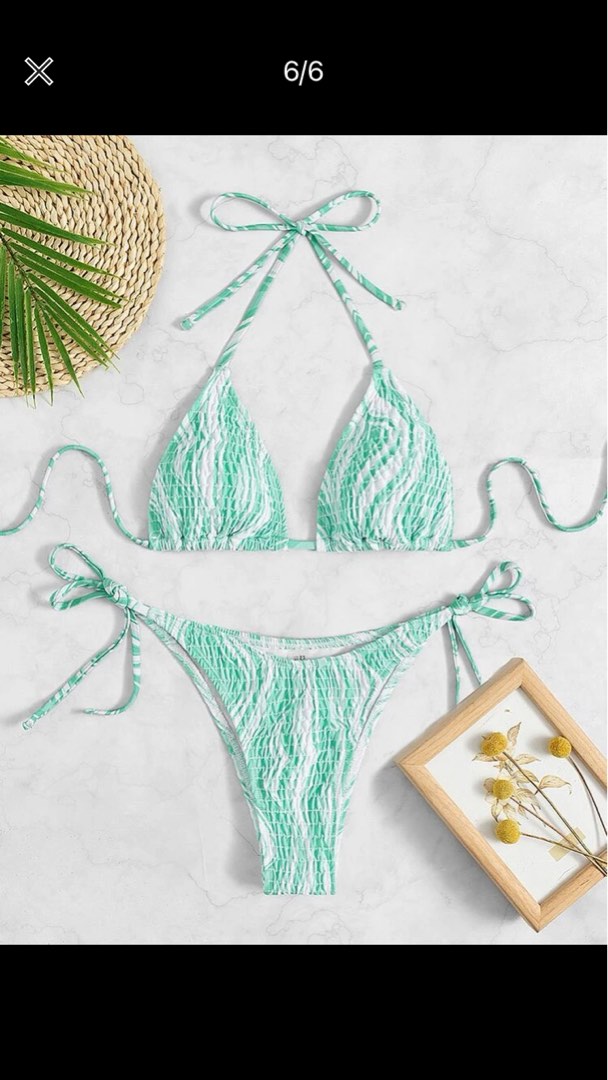 SHEIN 2 Piece Triangle Tie Bikini S On Carousell