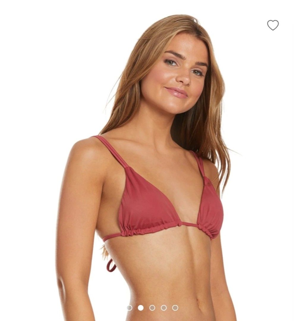 RVCA SOLID TRIANGLE BIKINI TOP SWIM TOP Women S Fashion Swimwear