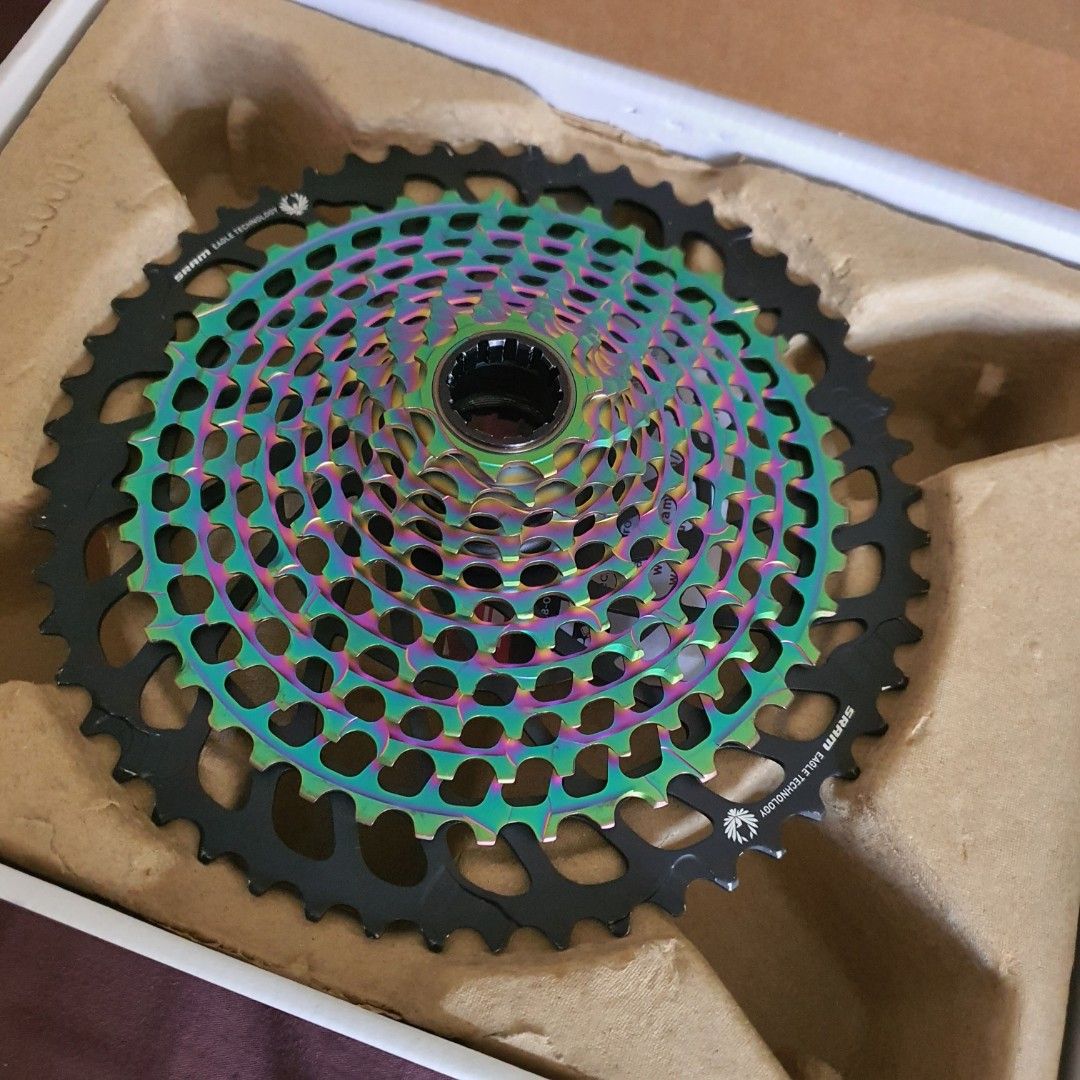 Sram Xx Eagle Xg Cassette Oil Slick Rainbow Teeth Sports