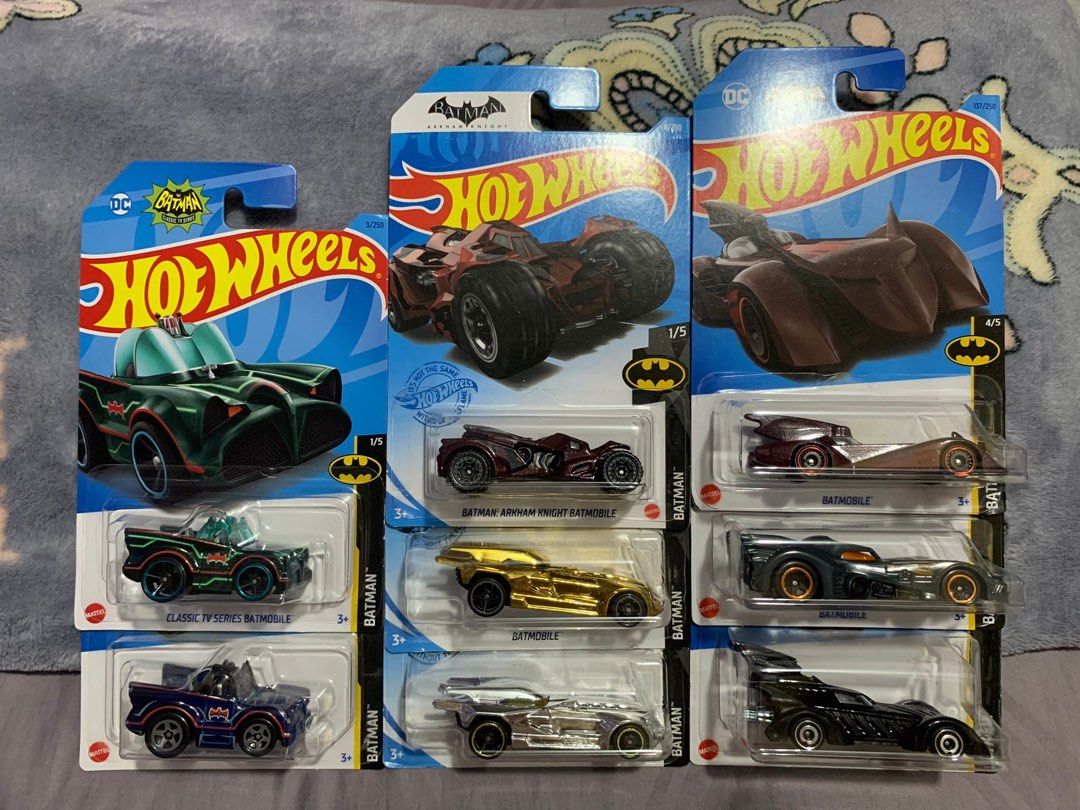 Hot Wheels DC Batman Batmobile Batplane Arkham Asylum Classic TV Series The Forever Pack