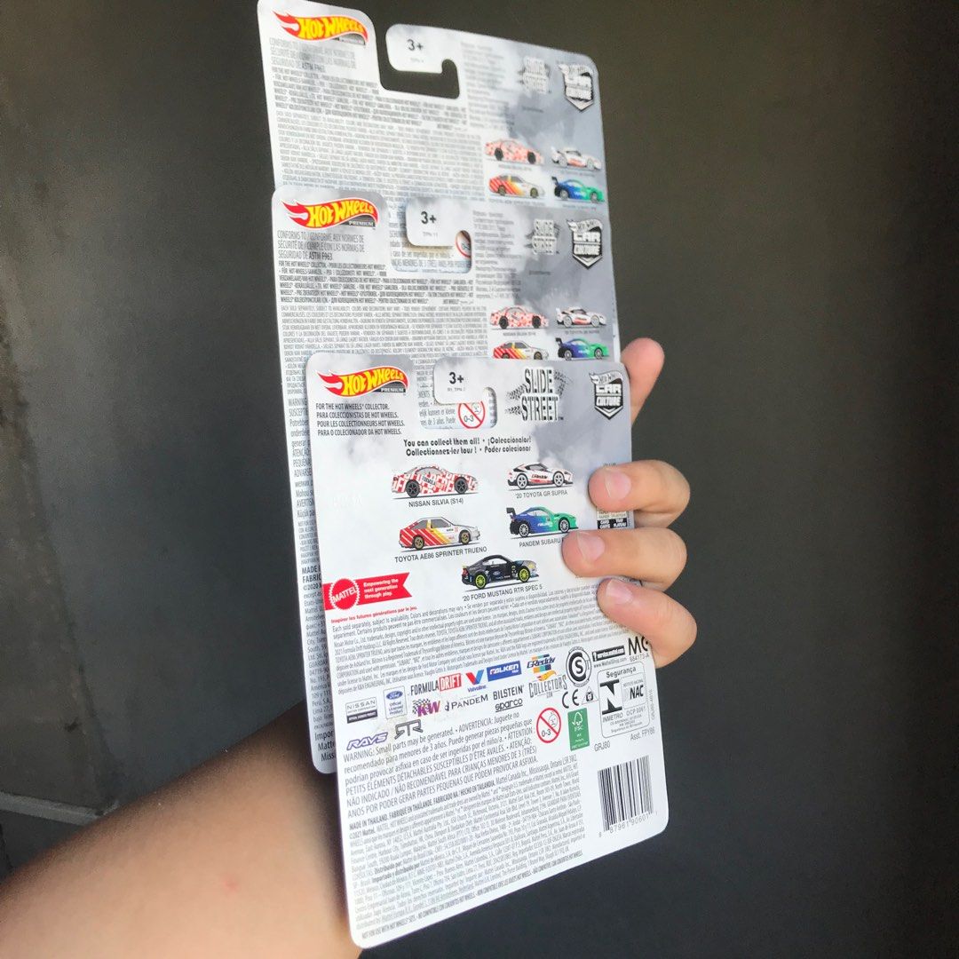 HOT WHEELS SLIDE STREET TOYOTA SUPRA SUBARU BRZ FORD MUSTANG Hobbies Toys Toys Games