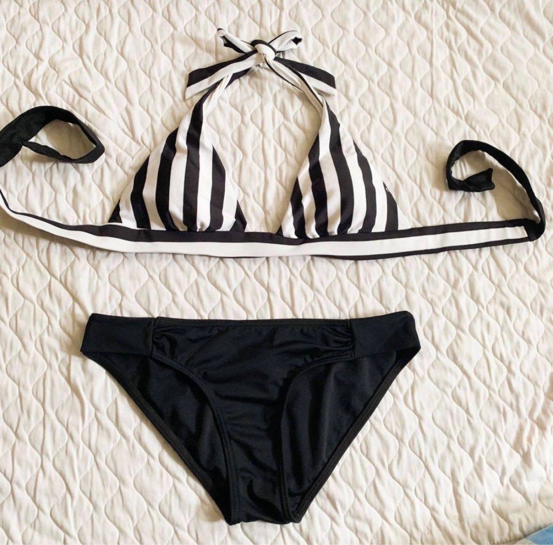 Zara Bikini Top Swimsuit Stripes Women S Fashion Swimwear Bikinis