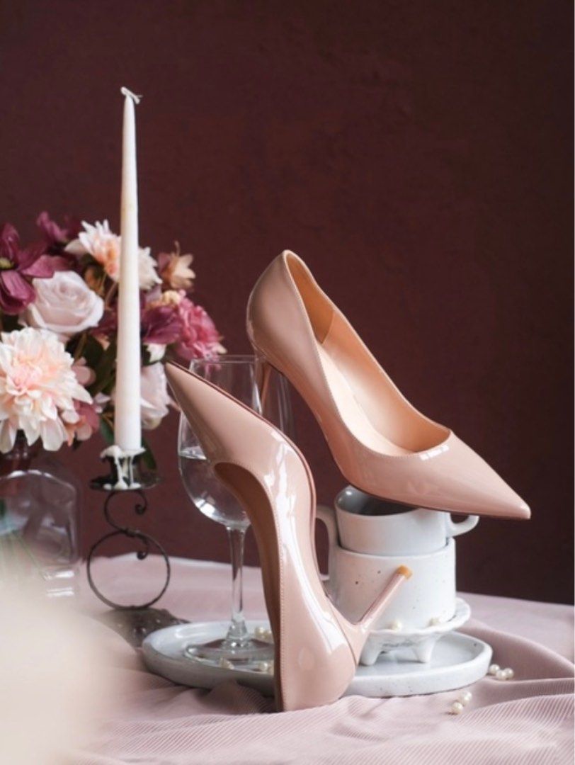 Posu Arla Heels Nude Cm Fesyen Wanita Sepatu Di Carousell