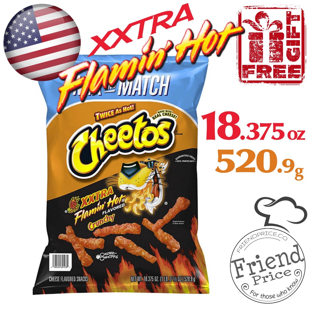 Packets Direct From Usa Cheetos Crunchy Xxtra Flamin Hot Cheese Flavored Snacks Oz