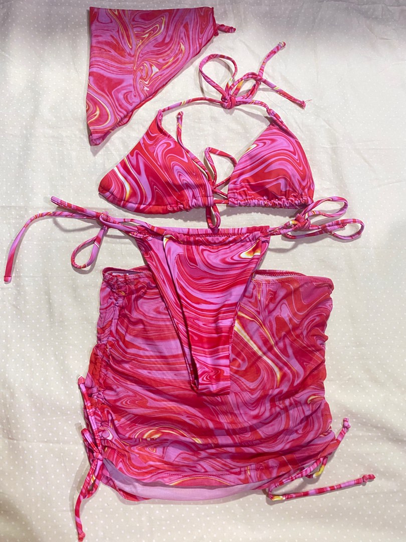 Fluid Pattern Halter Bikini Women S Fashion Swimwear Bikinis
