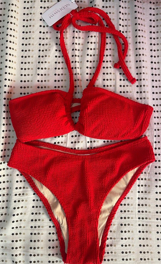 Nudeswim Red Bikini Women S Fashion Swimwear Bikinis Swimsuits On