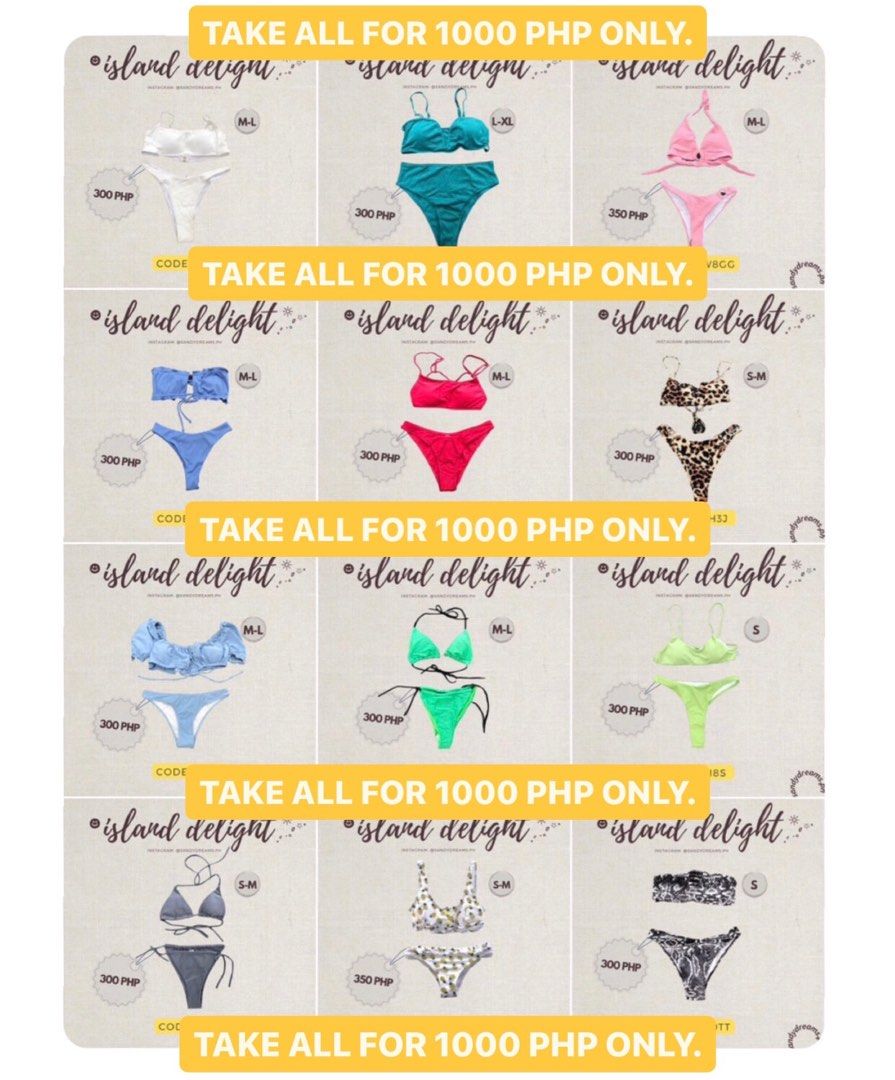 12 SWIMWEAR BIKINI 1000 PHP ONLY Women S Fashion Swimwear Bikinis Swimsuits On Carousell