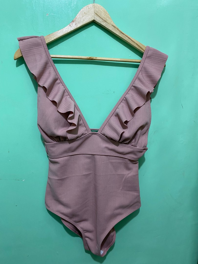 Shein Nude Pink Swimsuit Women S Fashion Swimwear Bikinis
