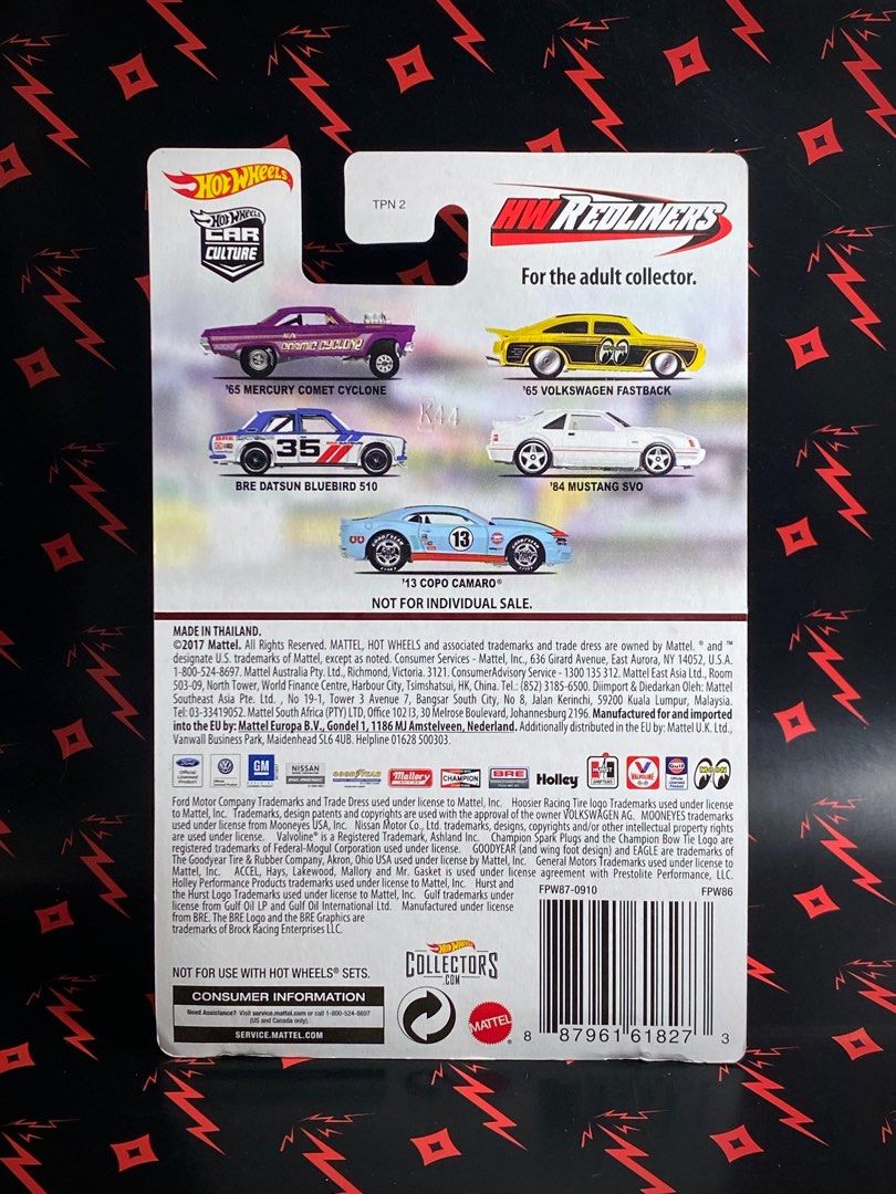 Hot Wheels Mercury Comet Cyclone HW Redliners Car Culture Premium Box Hotwheels Chevy Nova