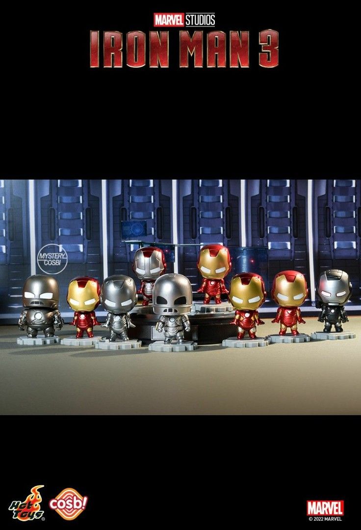 HOT TOYS HOT TOYS COSBI BOBBLE HEAD COLLECTION MARVEL IRON MAN SERIES FULL SET AND
