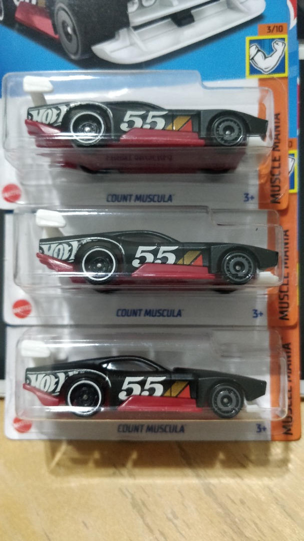 Hot Wheels Count Muscula Black 55 Muscle Mania 2023 1 64 Hobbies Toys Toys Games On