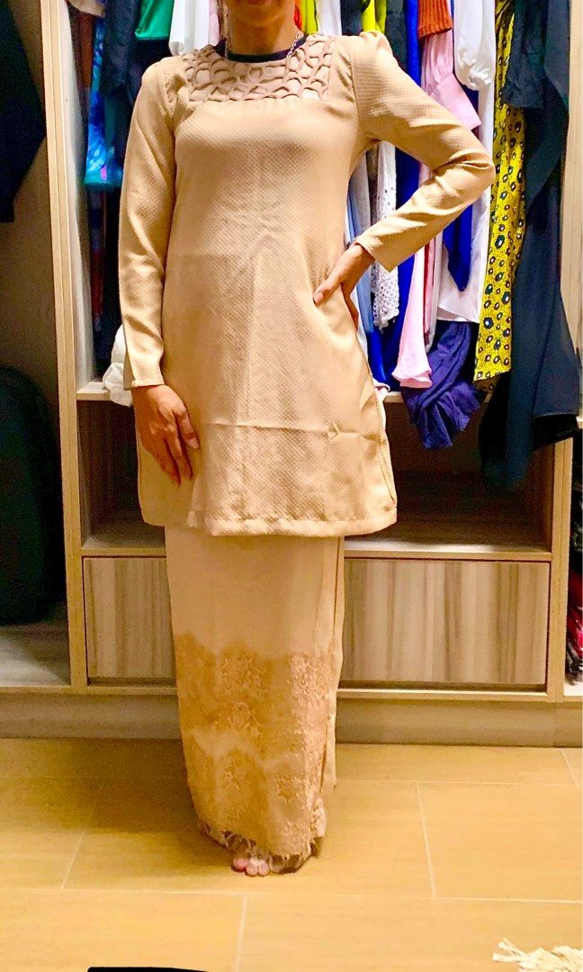 Jannah Noe Nude Roselle Kurung Women S Fashion Dresses Sets