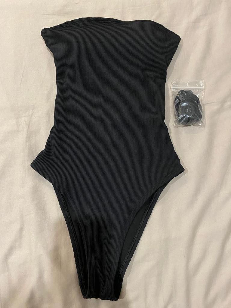 Aerie One Piece Bandeau Swimsuit Bikini Monikini Baju Renang Xxs
