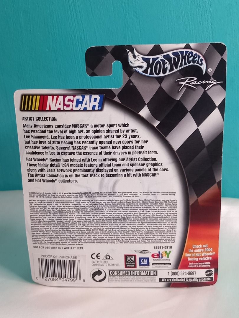 Mattel Hot Wheels Racing NASCAR Limited Edition Artist Collection Ryan Newman Hobbies