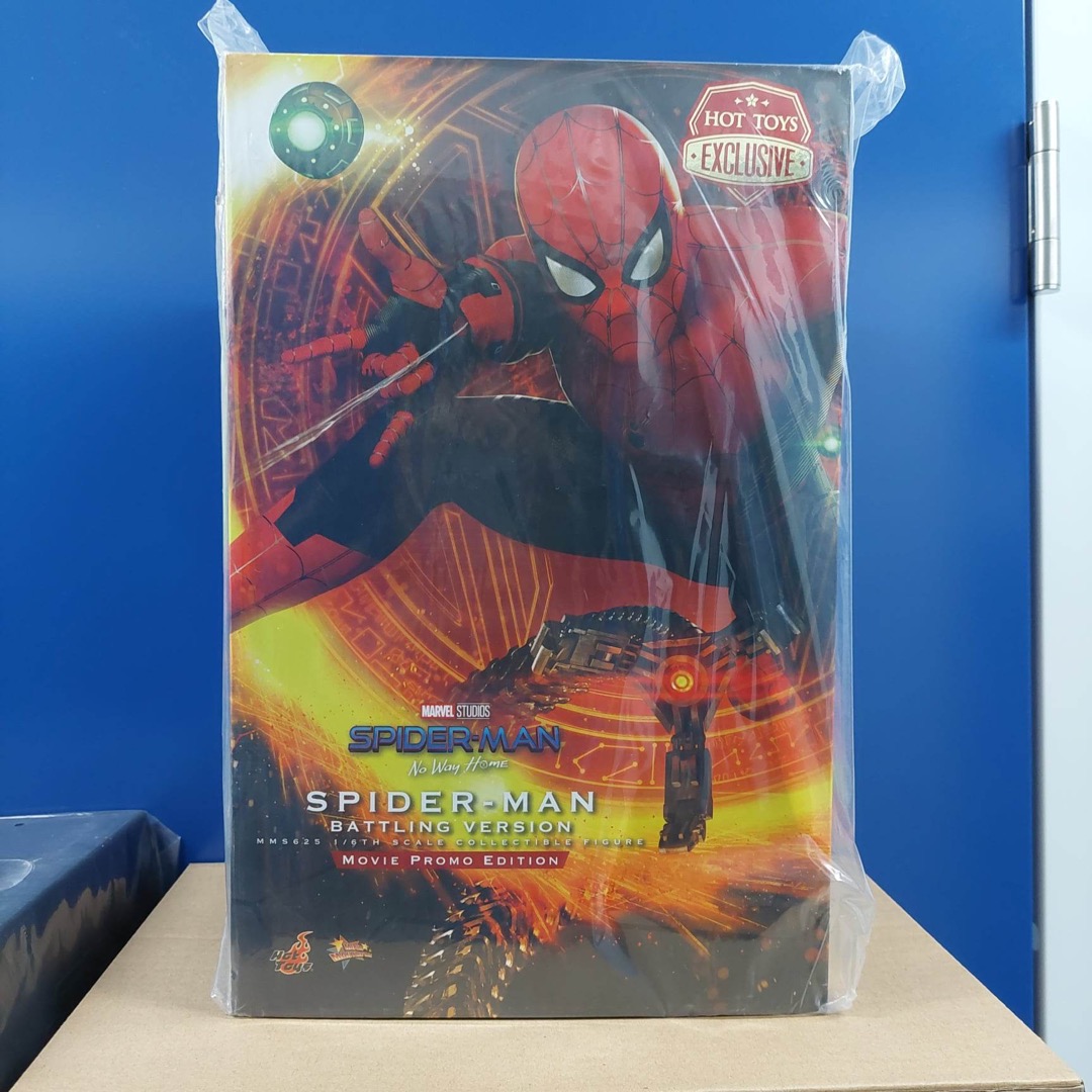 全新 Hot Toys MMS 625 Spiderman 蜘蛛俠 Battling Version No Way Home Upgraded Suit Movie Promo