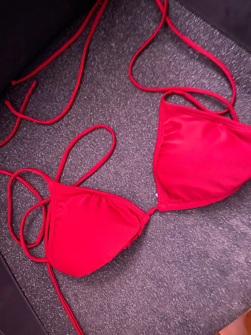 Helen Piece Ruby Red Bikini Set On Carousell