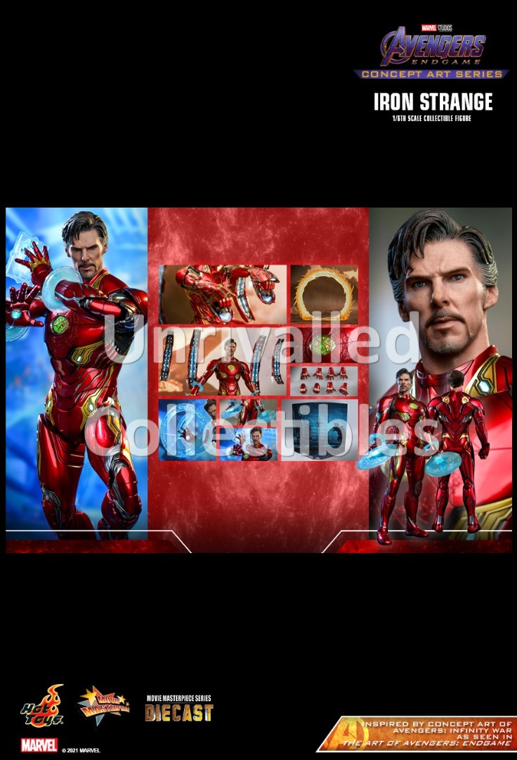 In Hand Last Piece Hot Toys Mms D Mms D Avengers Endgame Concept Art Series Iron