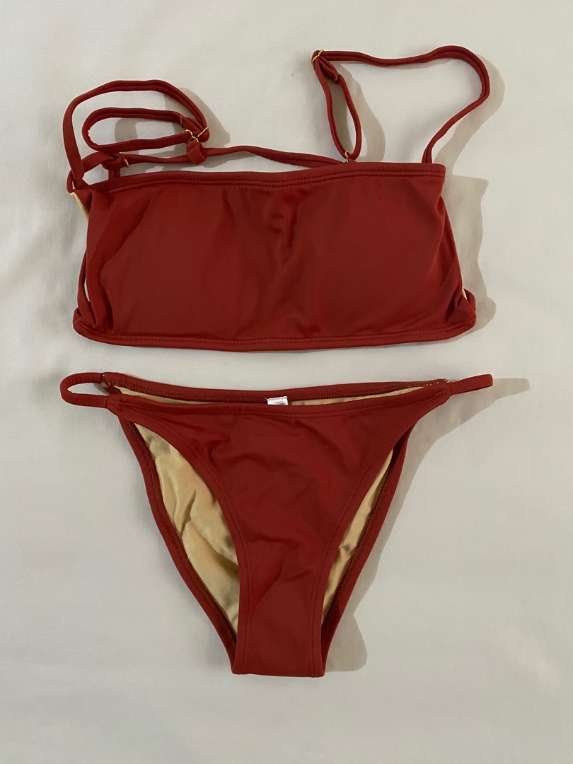 Eighth Mermaid Amelia Top Cooper Bikini In Marsala Women S Fashion