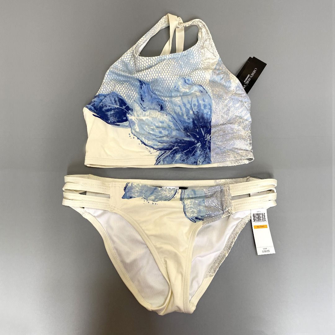 NWT Carmen Marc Valvo Guilded Garden Two Piece Swimsuit Bikini Set Women S Fashion Swimwear