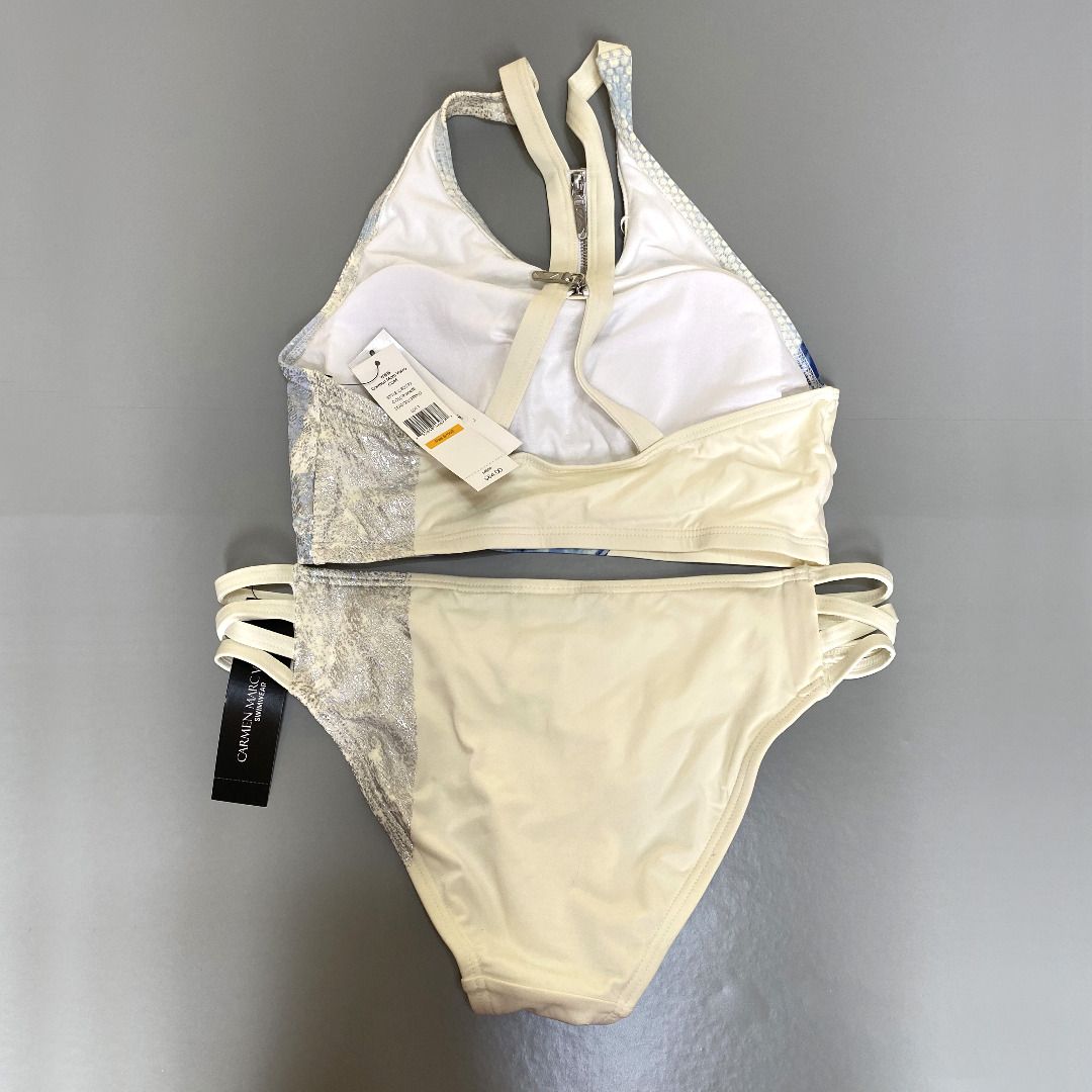 NWT Carmen Marc Valvo Guilded Garden Two Piece Swimsuit Bikini Set Women S Fashion Swimwear