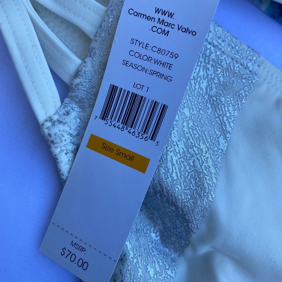 NWT Carmen Marc Valvo Guilded Garden Two Piece Swimsuit Bikini Set Women S Fashion Swimwear
