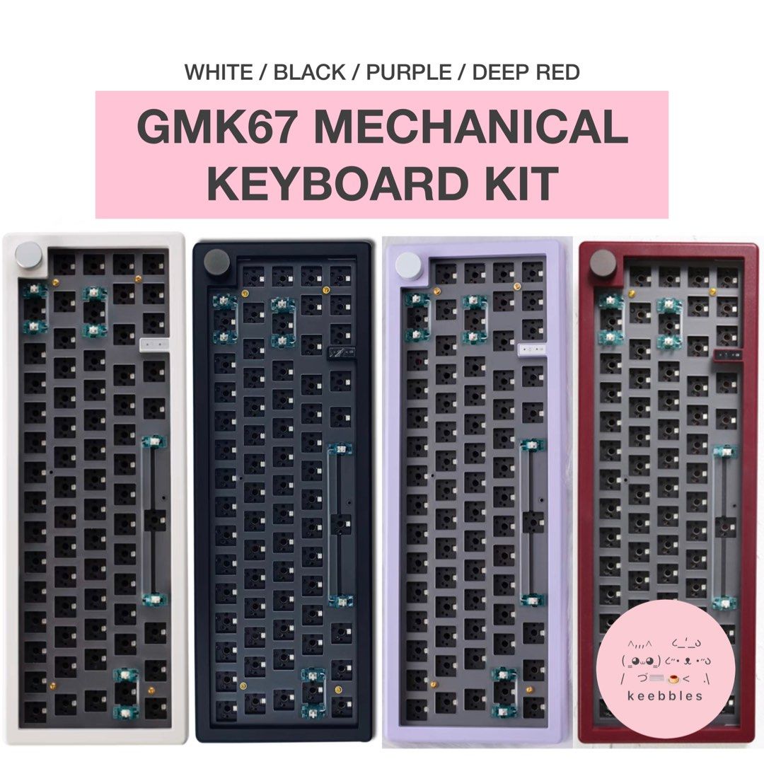 NEW COLOURS Gmk67 Custom Mechanical Keyboard Kit 65 Rgb Hot Swappable Gasket Mounted