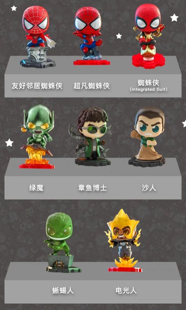 Preorder Confirmed Design Hot Toys Cosbi Bobble Head Collection Marvel Spiderman No Way Home