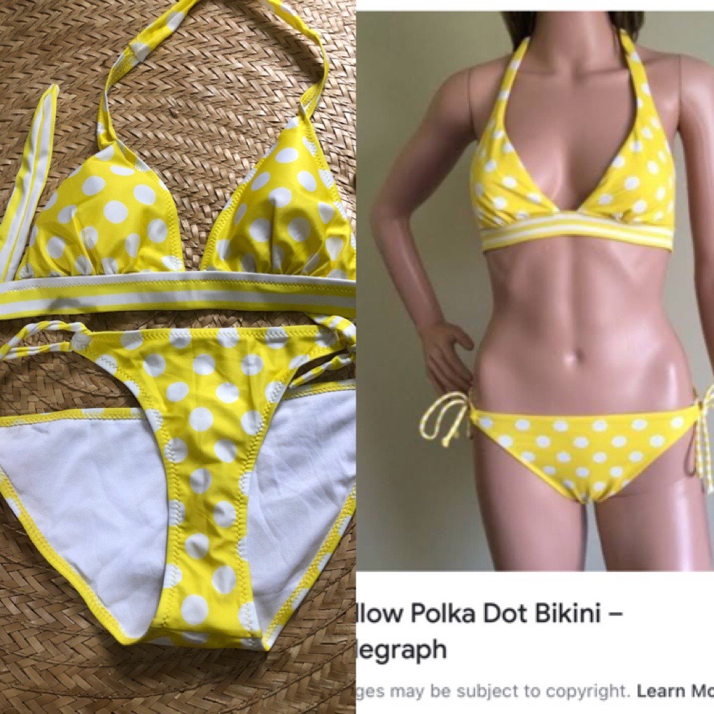 Bea And Co Yellow Polka Dot Bikini On Carousell