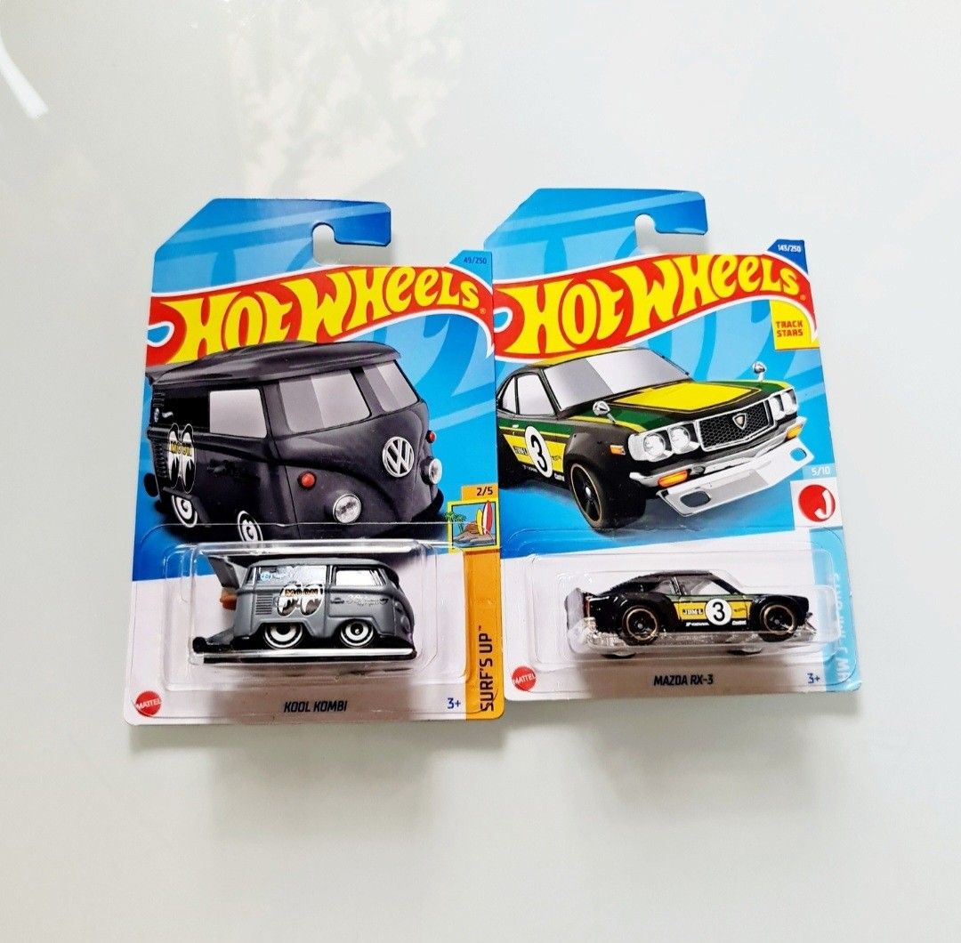 Hot Wheels Mooneyes Kool Kombi Track Stars Mazda RX 3 Hotwheels Surf S Up J Imports Hobbies