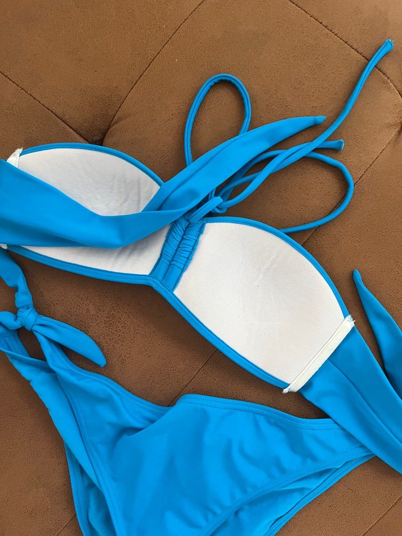 Blue Bikini Women S Fashion Swimwear Bikinis Swimsuits On Carousell