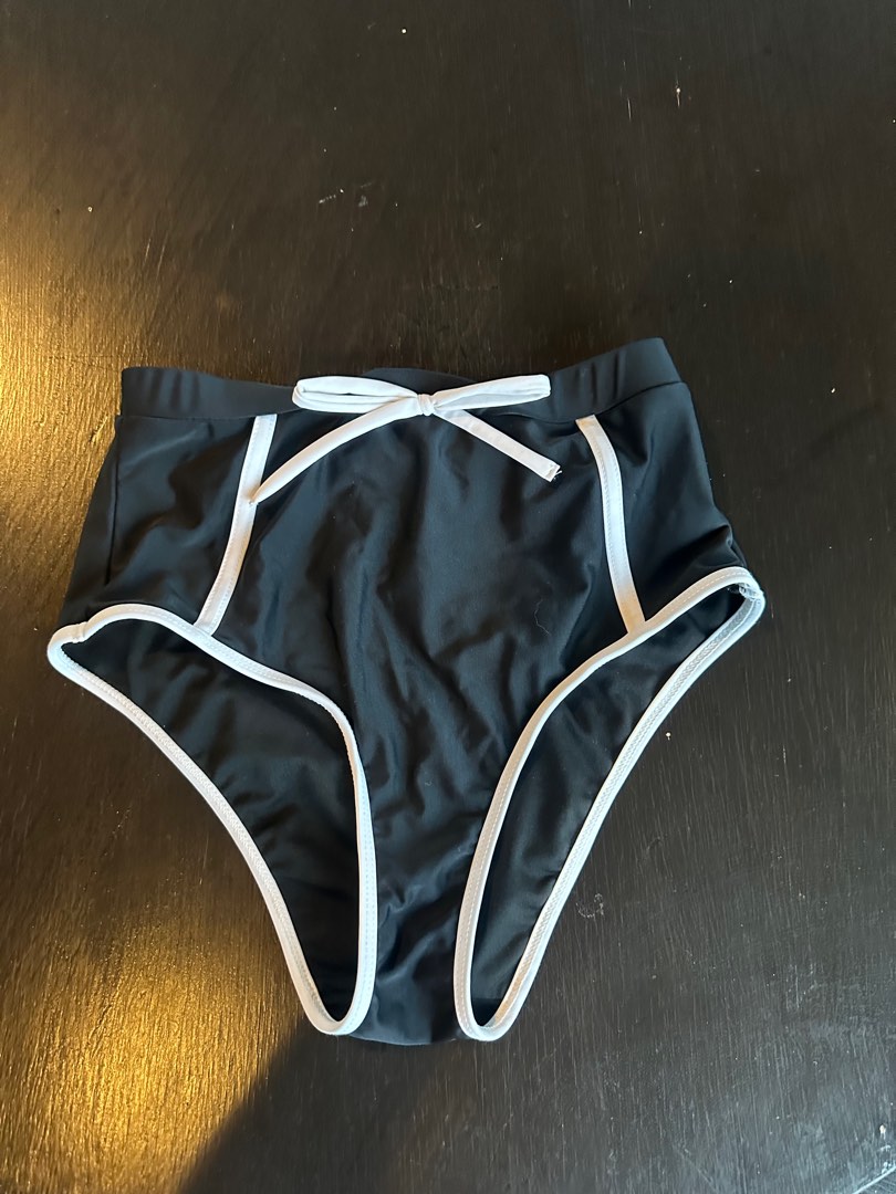 Unda Swimwear Small Fonda Bikini Bottoms In Salt And Pepper Women S