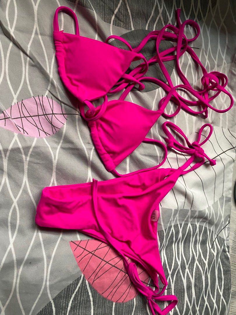 Shein Light Pink Bikini Two Piece Women S Fashion Swimwear Bikinis