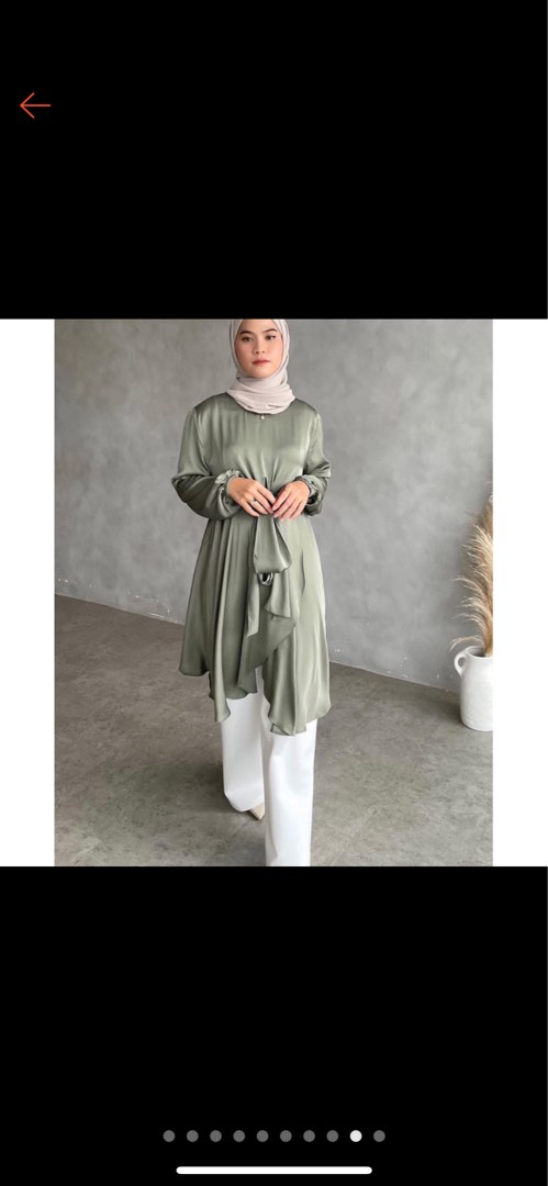 New Mezalunasignature Adaire Tunic Nude Fesyen Wanita Pakaian Wanita