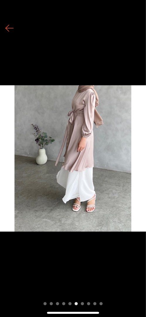 New Mezalunasignature Adaire Tunic Nude Fesyen Wanita Pakaian Wanita