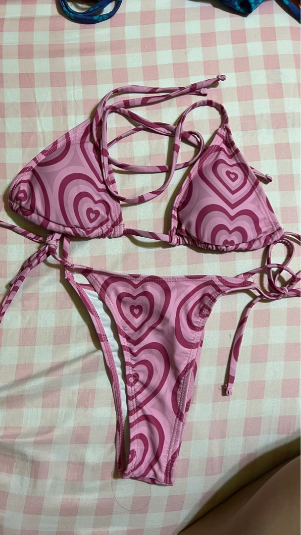 Pink Hearts Bikini On Carousell