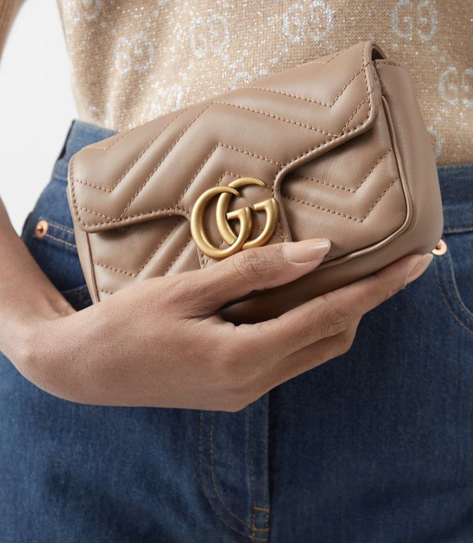 Gucci Marmont Supermini Nude Women S Fashion Bags Wallets Cross