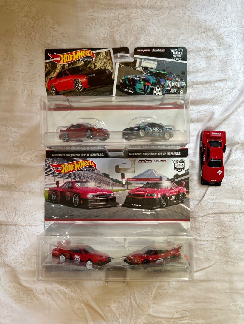 Hot Wheels Premium Nissan LBWK And Skyline Twin Pack LBWK ER34 R32 HKS Hobbies Toys Toys