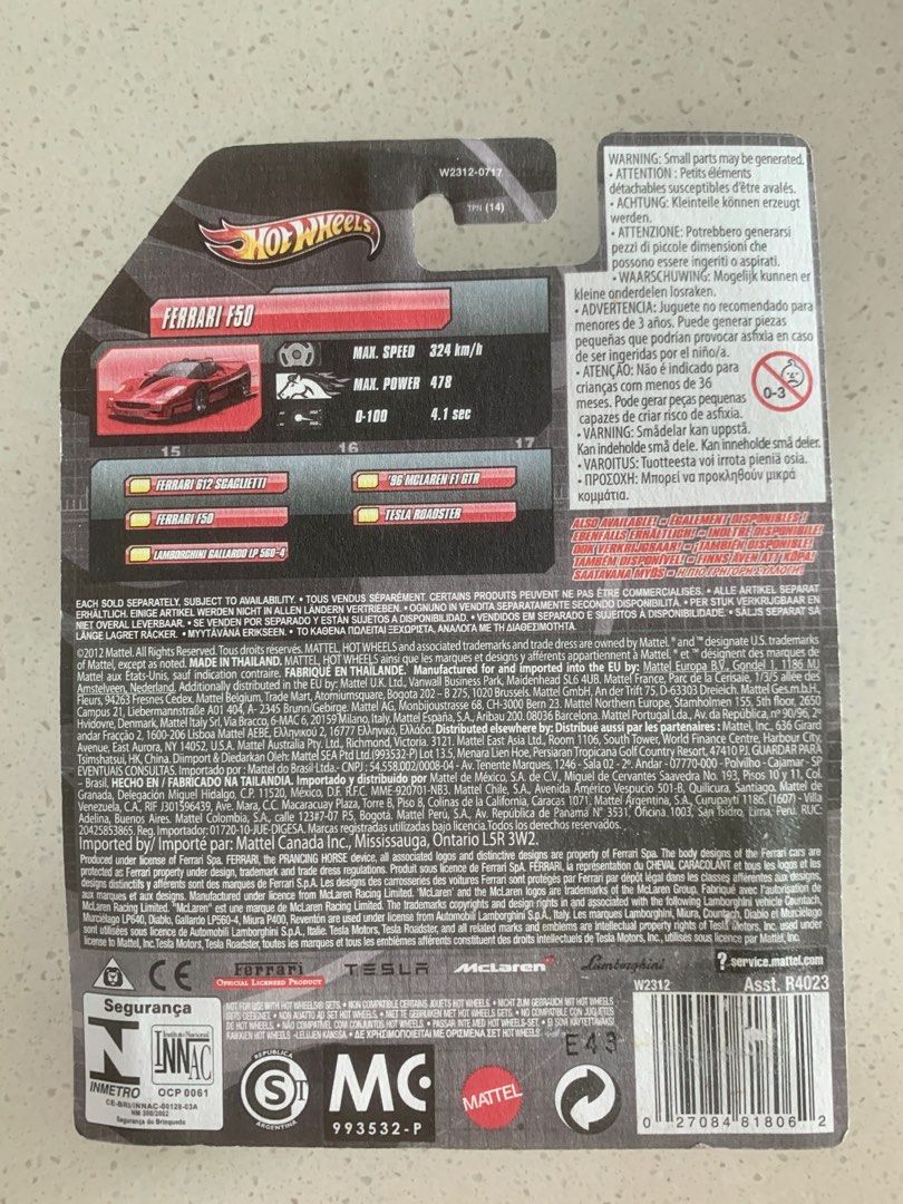 Hot Wheels Speed Machines Ferrari F50 Hobbies Toys Toys Games On Carousell