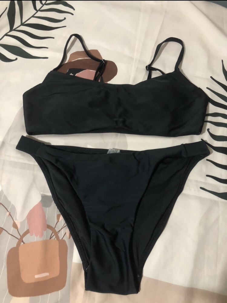 Shein Plain Tanga Bikini Swimsuit On Carousell