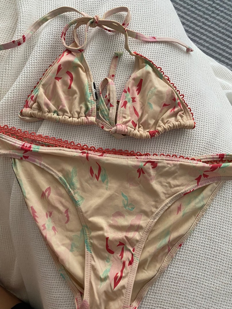 Y K Hibiscus Pink Bikini On Carousell