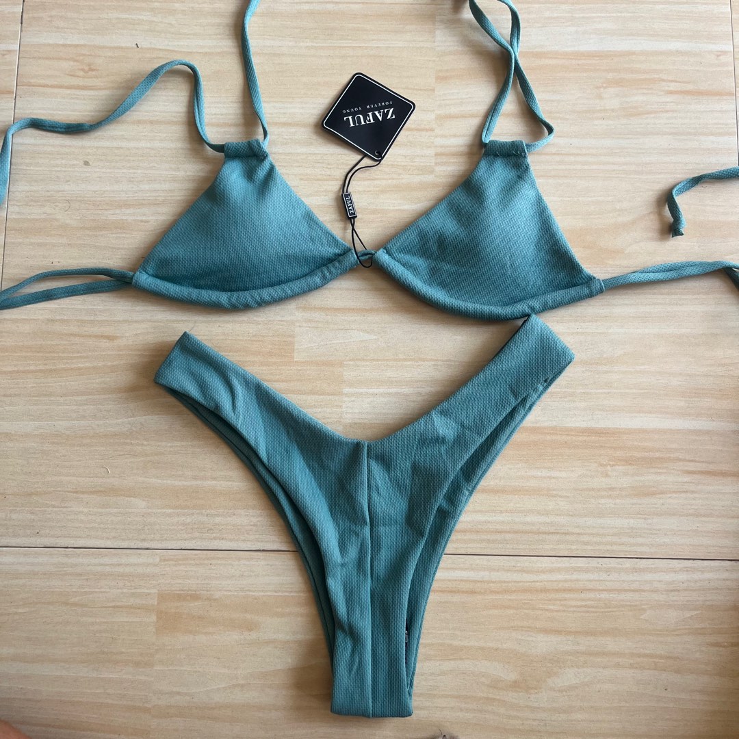 Green Triangle Two Piece Bikini On Carousell