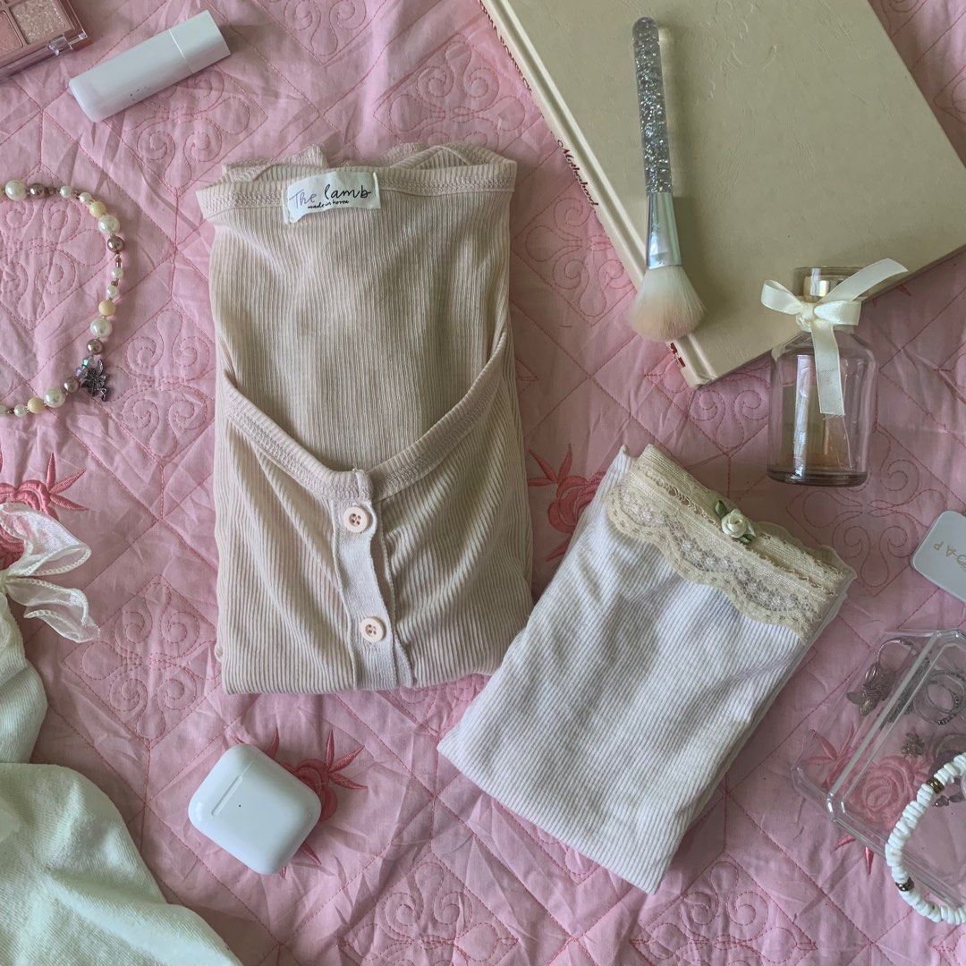 Blush Nude Coquette Milkmaid Set Women S Fashion Dresses Sets Sets
